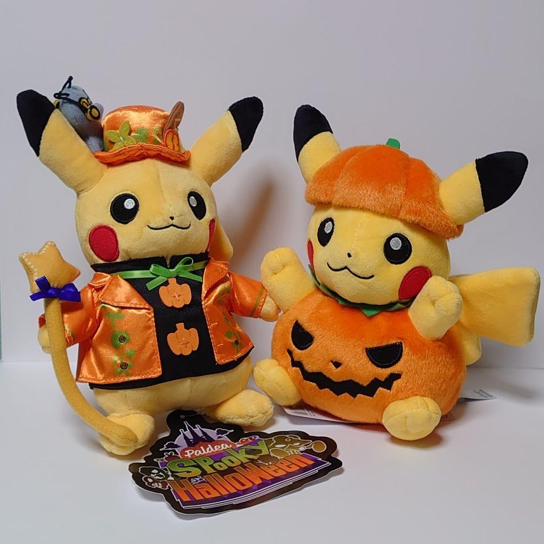ピカチュウx2 ホゲータ Halloween ぬいぐるみ3種セット