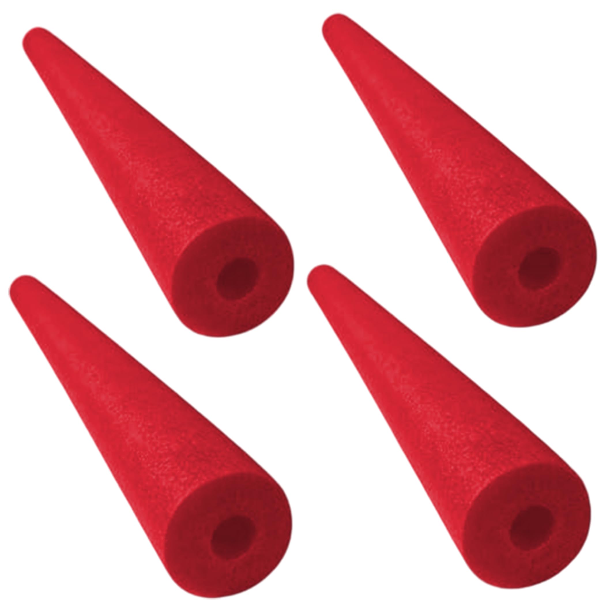 Noodles in schiuma per piscina, confezione da 4 Noodles in schiuma per piscina, 59 pollici sfusi cavi, tubi multiuso, rosso