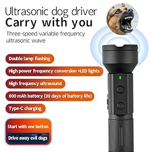 Portable Dog Bark Deterrent Device, Dog Barking Control Devices, Three Sound Ranges & USB-C Charging. Very Safe for People and Dogs. Can be Used to Train Dogs and Deter Vicious Dogs