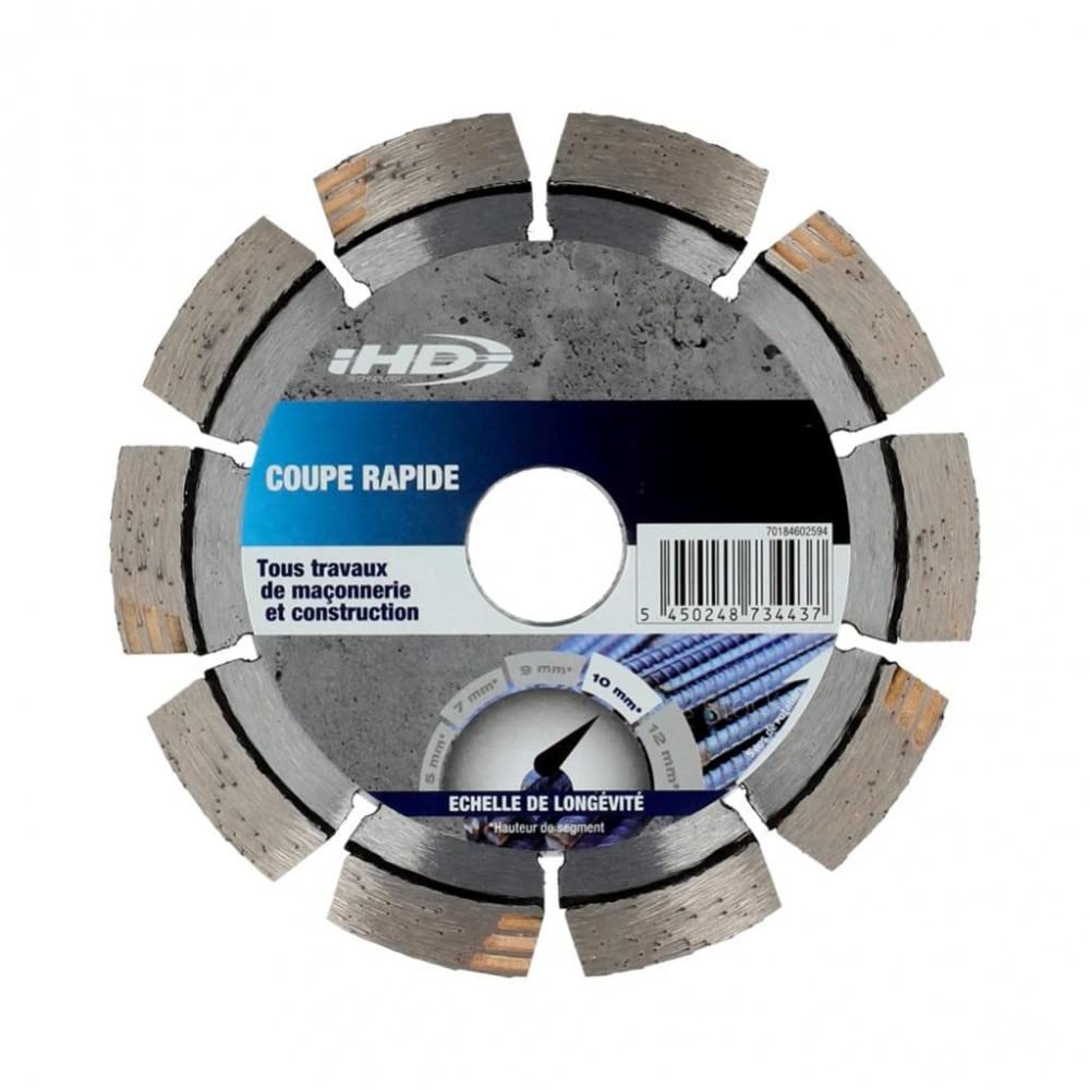 Norton Disque Diamant intensif segmenté pour matériaux de Construction, Diam125mm