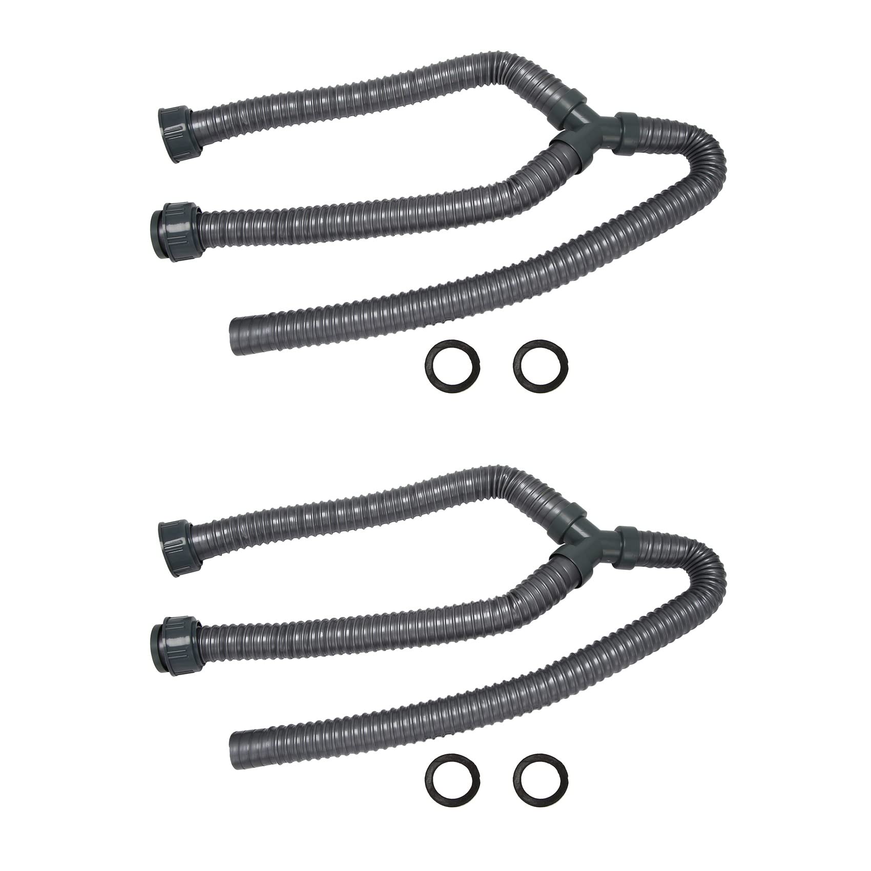 Jnchdghwa Photo Color 2X 3.3Ft Washing Machine Pvc Y Shaped Drain Discharge Hose Washer Pipe Connector