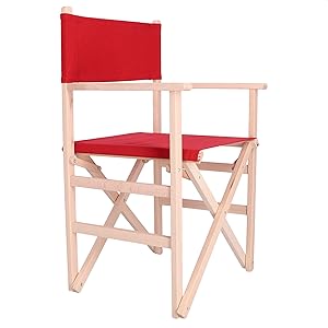 Aranaz - Sillón Director Plegable Sin Barniz Lona, Granate