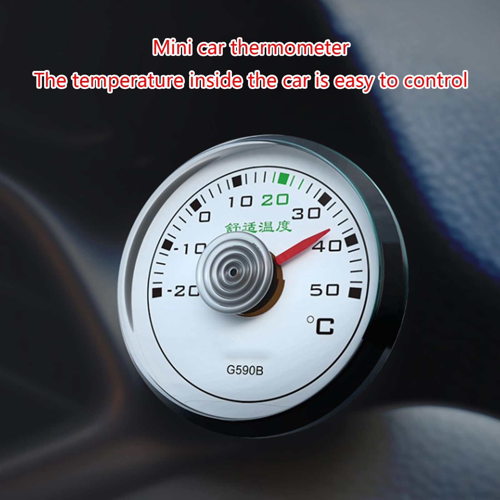 CATSELURRY Thermometer 50mm Car/Refrigerator Thermometer -20 to 50?/-20 to 20? Self-Adhesive Dial Temperature Gauge Indicator High Accuracy