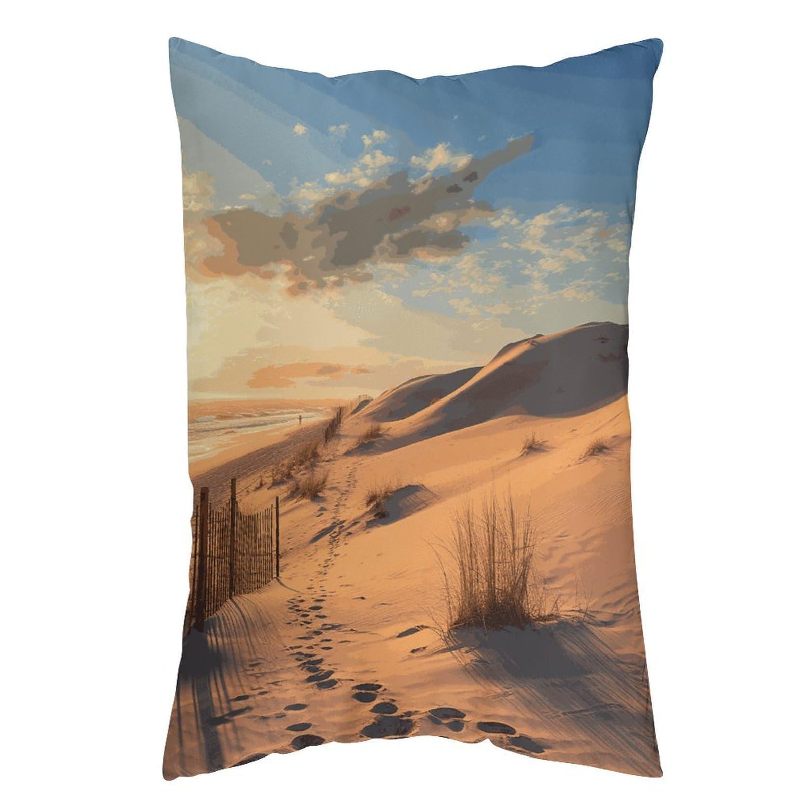 FekiLoot Sand Dunes Throw Pillow Cover Soft Pillowcase with Hidden Zipper Lumbar Decorative Throw Pillow Covers Luxury Cozy Pillows Shams Rectangle Cushion Cases