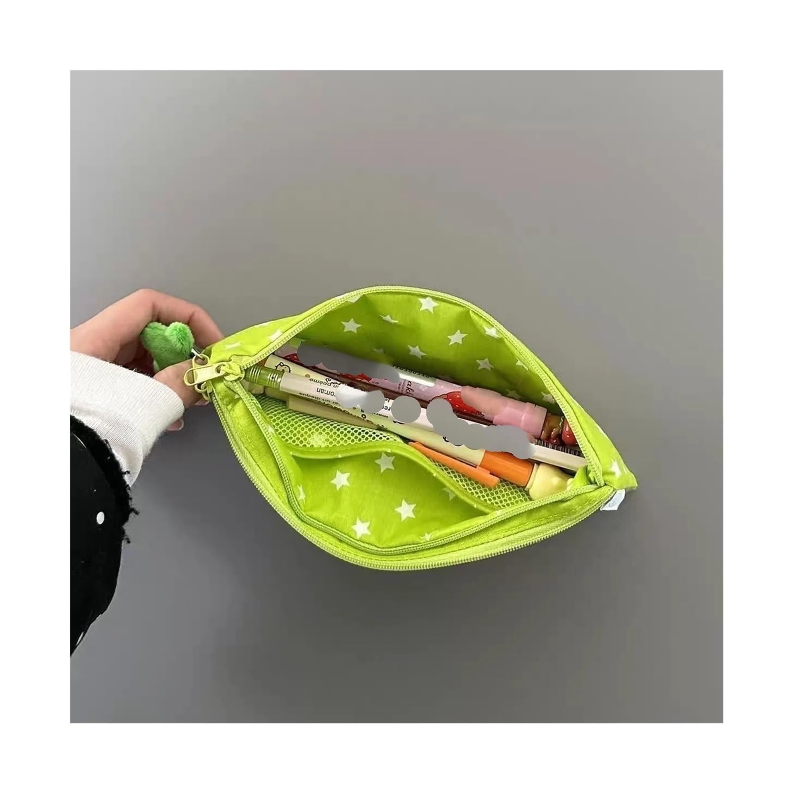 Astuccio con stelle for la scuola | Organizer for cancelleria in rete, multistrato, di grande capacità e multifunzionale(Blue no pendant)