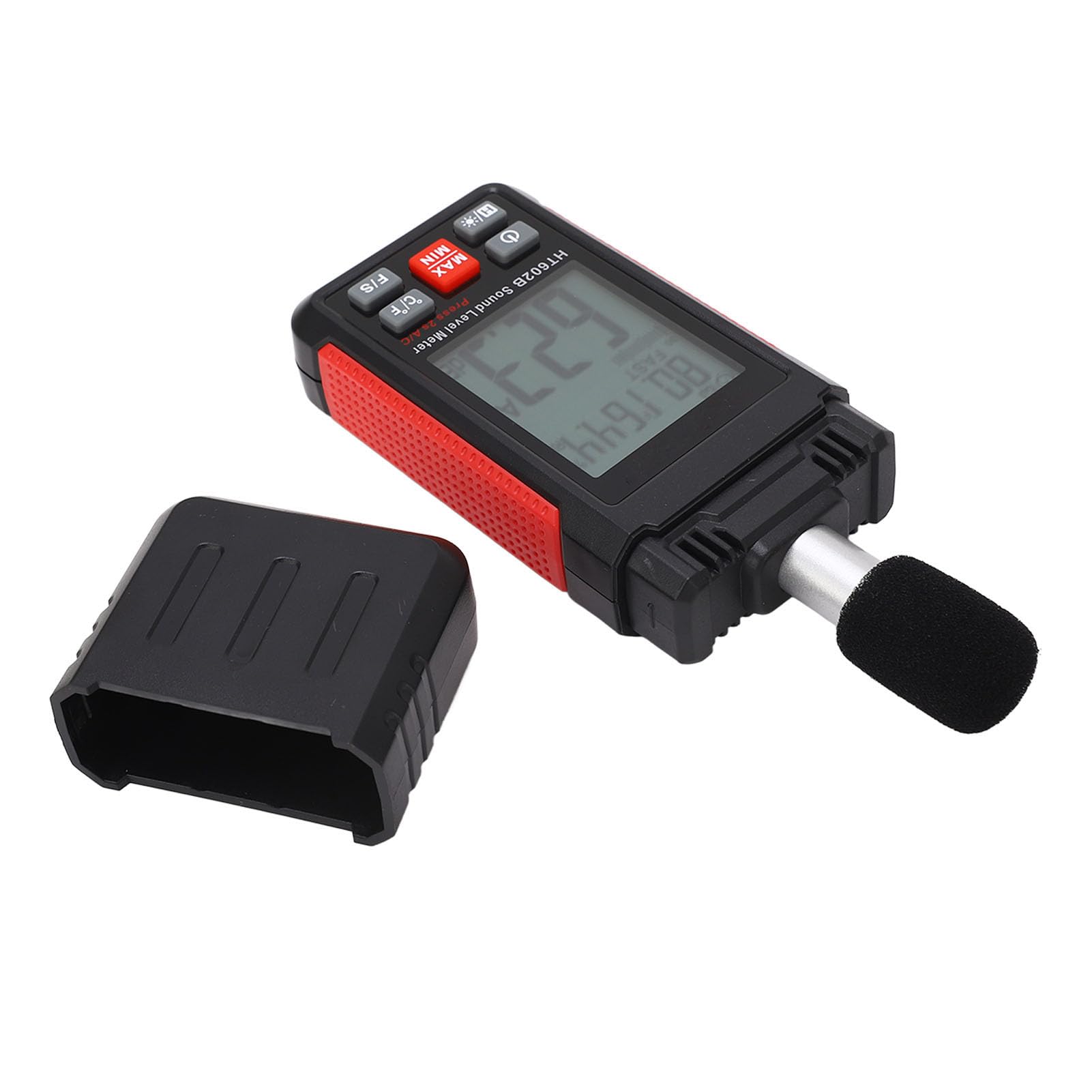 Digital Sound Level Meter, Decibel Meter 3 in 1 Multifunctional Sound Measurement Device with Large Backlight LCD Screen for, Sound & Noise Meters