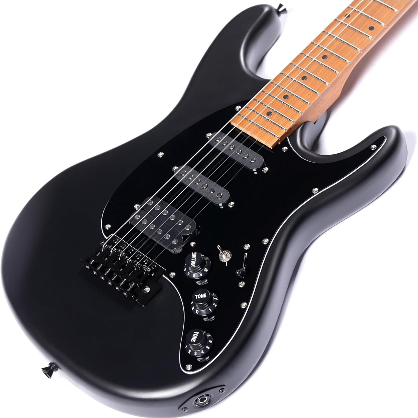 Guitare Électrique Adulte Guitare Électrique À 7 Cordes Corps Solide Pour Débutants Manche En Érable Ébène Micro SSH Réglable