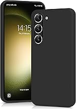 YATWIN für Samsung Galaxy S23 5G Hülle, Premium Silikon Handyhülle mit Kameraschutz, Seidig-Weicher Berühren Ultra Dünne Stoßfeste Kratzfeste Schutzhülle, Schwarz