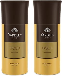 Yardley London Gold Deodorant Spray For Men 150-Ml (Pack Of 2) Price In India