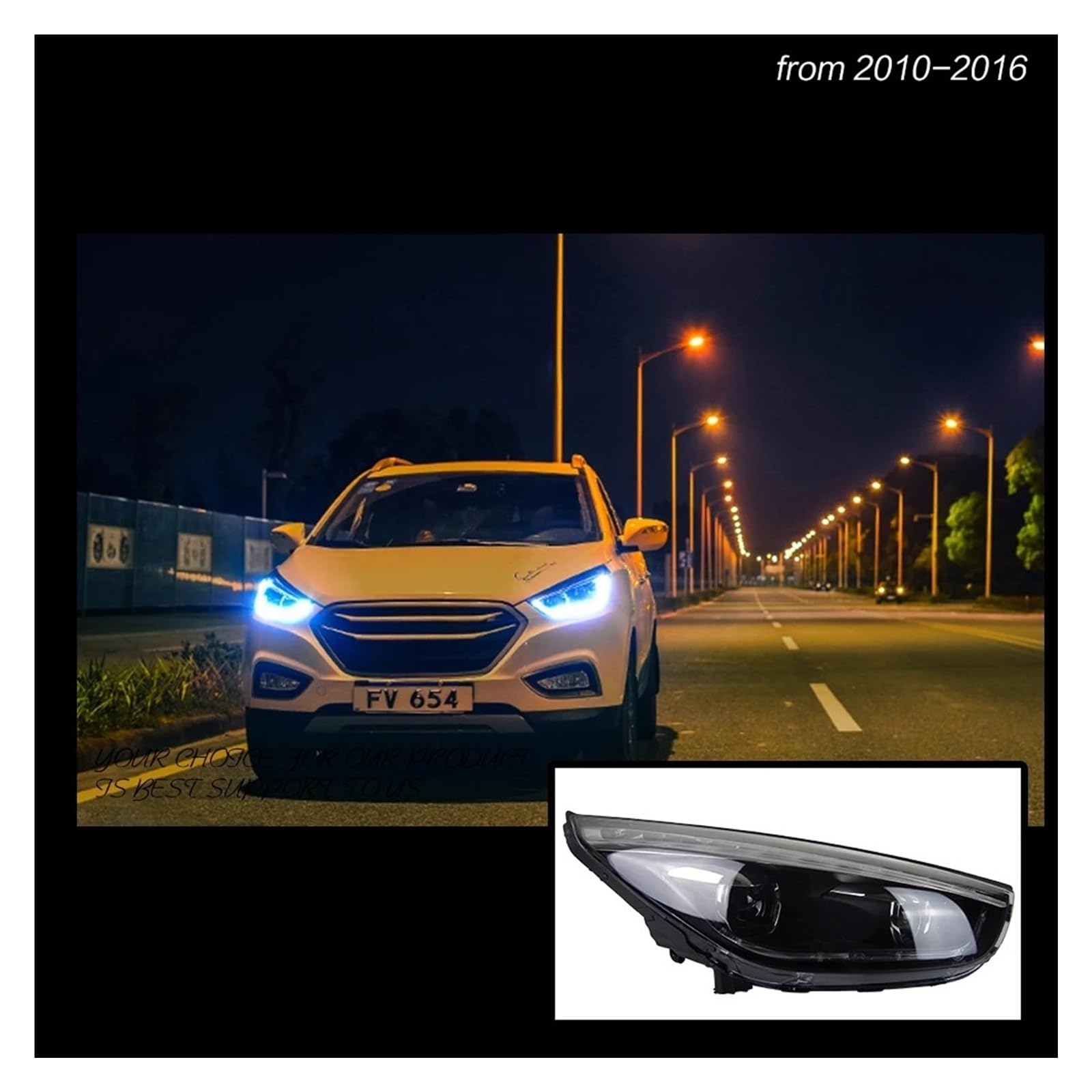 Feux De Jour LED Pour Hyundai IX35 2011-2015 - DRL Pare-Chocs Avant - Blanc 6000K - Installation Facile