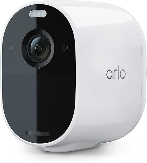 Arlo Essential Spotlight Camera: Wireless 1080p security camera with color night vision and 2-way audio. White.