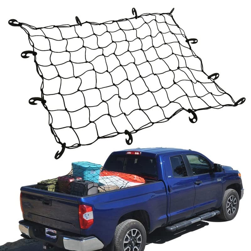 GepäCknetz Auto Kofferraum Autozubehörauto SUV Pick-up-Trucks Dach-Top-Gepäckträger Ladungskorb elastiziertes Netto Cargo Net Car Trunk Net Kofferraumnetz GepäCknetz (Color Name : Black)