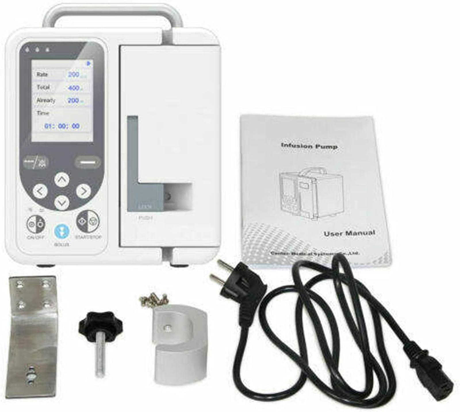 Bomba De Infusión Volumétrica, Microbomba De Infusión Veterinaria, Velocidad De Infusión Ajustable, Pantalla LCD a Color, Alta Precisión Inteligente, Adecuada para Hospitales Y Clínicas De Mascotas