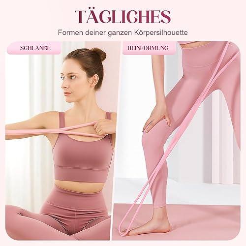 Miniatura 4 de Bandas de resistencia, bandas de resistencia con asas para mujeres y hombres, bandas de ejercicio para entrenamiento, brazo, espalda, cuerda de yoga