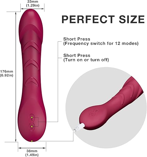 Miniatura 5 de Vibrador de consolador de punto G para estimulación anal de vagina, clítoris, impermeable, recargable, silencioso, vibrador, potente, vibrador,