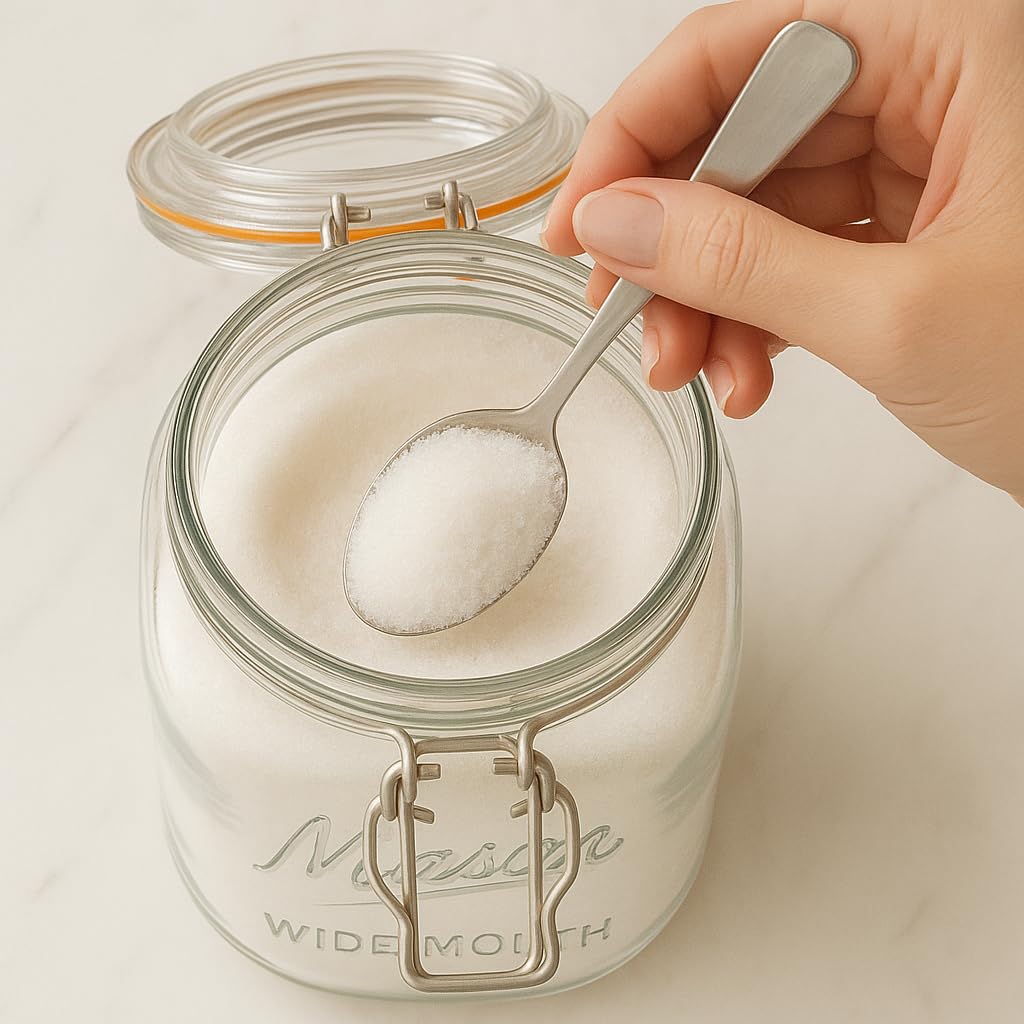 kitchentoolz Duże szklane słoiki z hermetycznymi pokrywkami - słoiki do przechowywania żywności i konserwowania z oznaczeniami pomiarowymi - pojemniki do spiżarni kuchennej na mąkę, cukier i suche