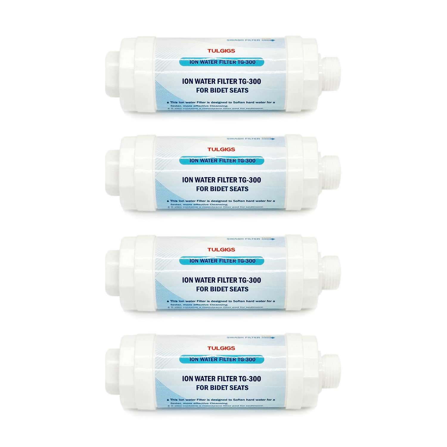 TULGIGS ION Filter TG300 - Premium Bidet Water Filter Set for Electronic Bidet Toilet Seats (4Pieces)