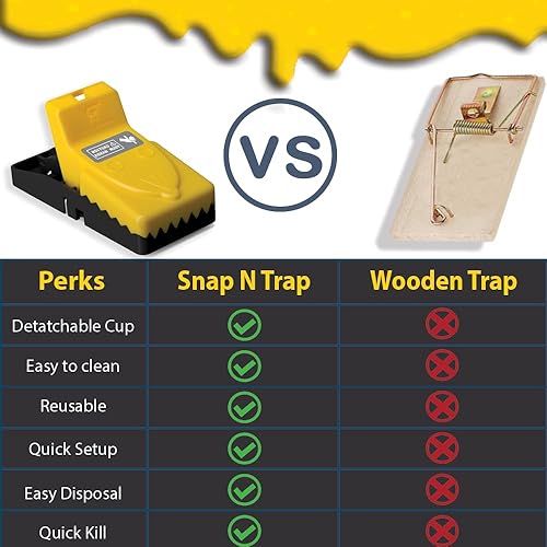 Miniatura 3 de RinneTraps Paquete de 4 unidades  Snap N Trap  Trampa para ratones  Configuración de un solo toque  Reutilizable  Mata rápida  Fabricado en Estados