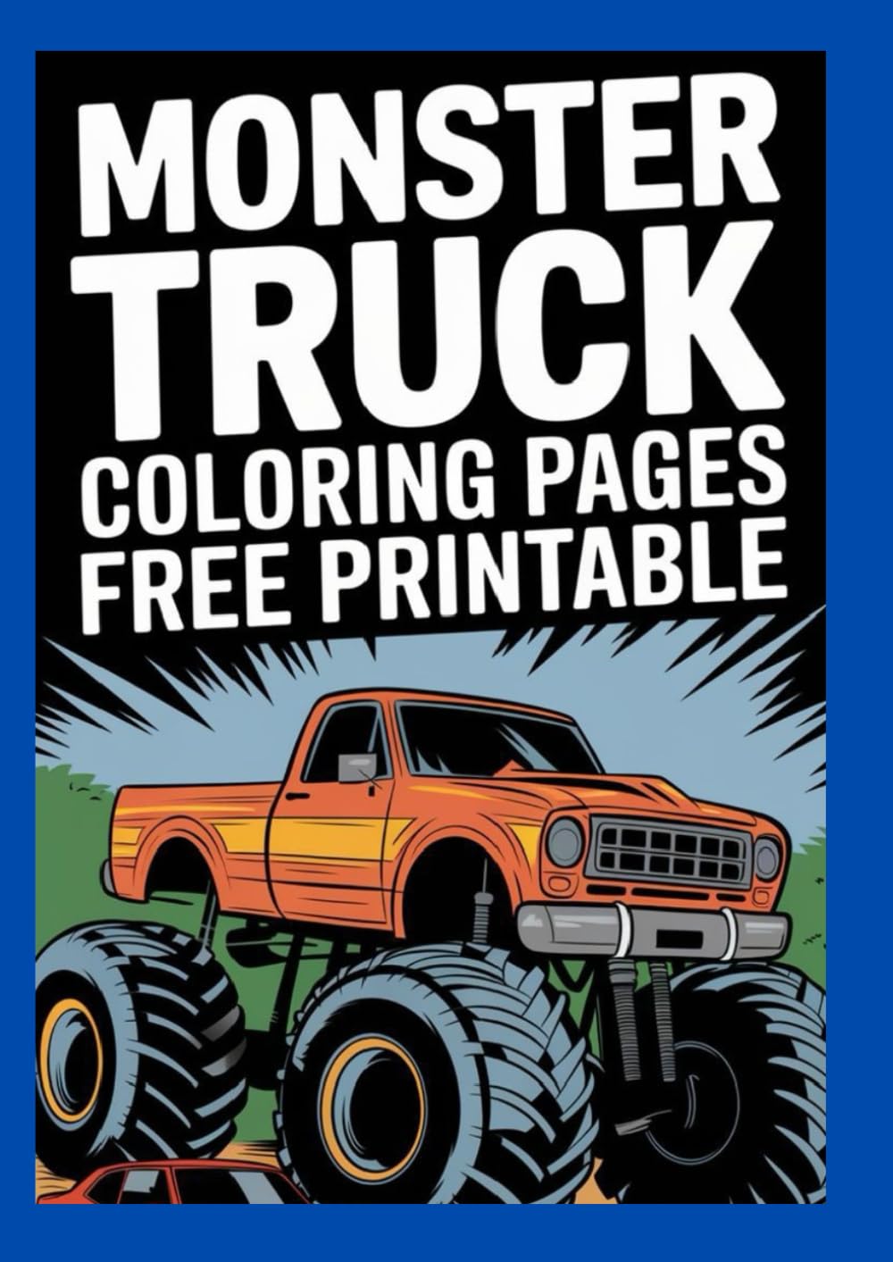 Monster truck coloring printable! Coloring book for kids! Truck coloring books
