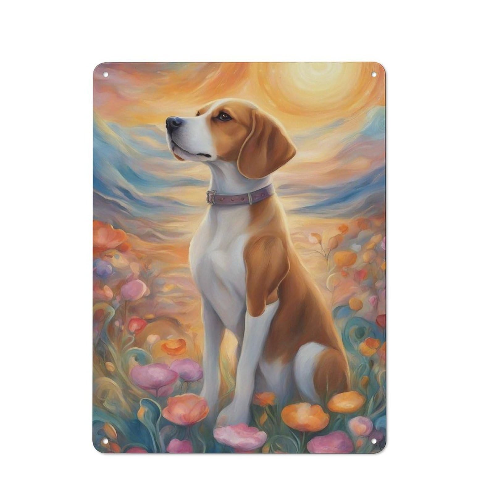 Tin Sign with Dog000106 Design 40x30cm, Industrial Garage Wall Decor for Workshop, Basement, Shed Or Games Room