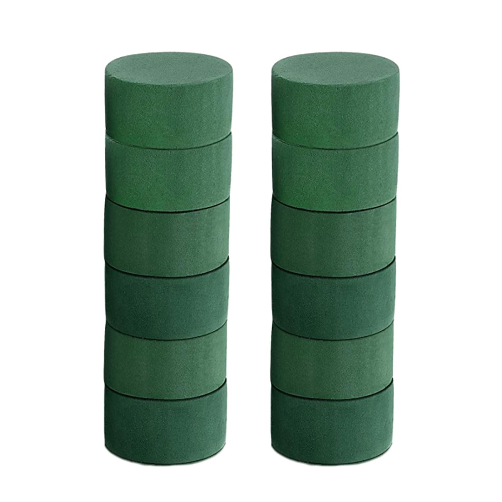 Oxxggkao 12Pieces Green Floral Foam Cylinders for Various Flower Arrangements in Weddings Home Decorations and Celebration Event Flower Display