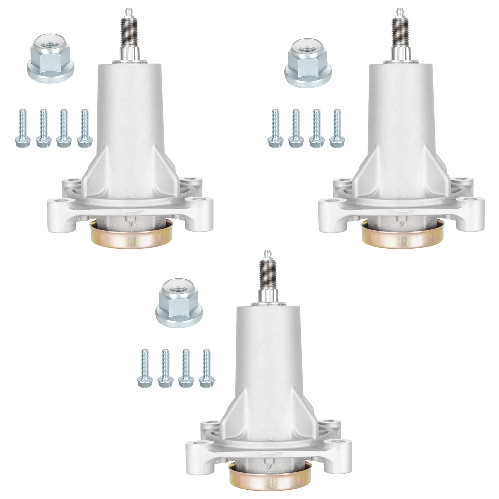 Paquete de 3 husillos para cubierta de 42 y 54 pulgadas Sears Craftsman 192870 187292 YT4000 YS4500 AYP Husqvarna 532192870