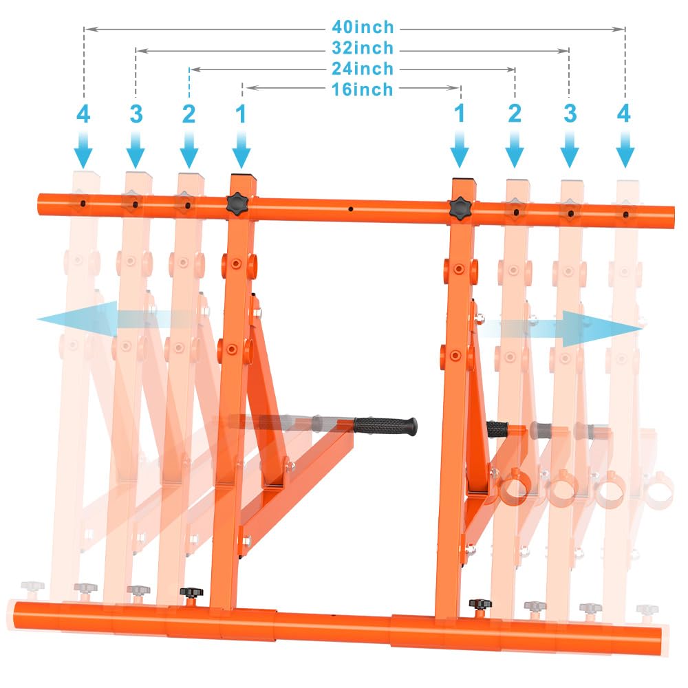 Bucle de carrete portátil resistente, estante de carrete de alambre ajustable y plegable, capacidad de 1000 libras, organizador de cables de acero totalmente soldado para carretes de cable