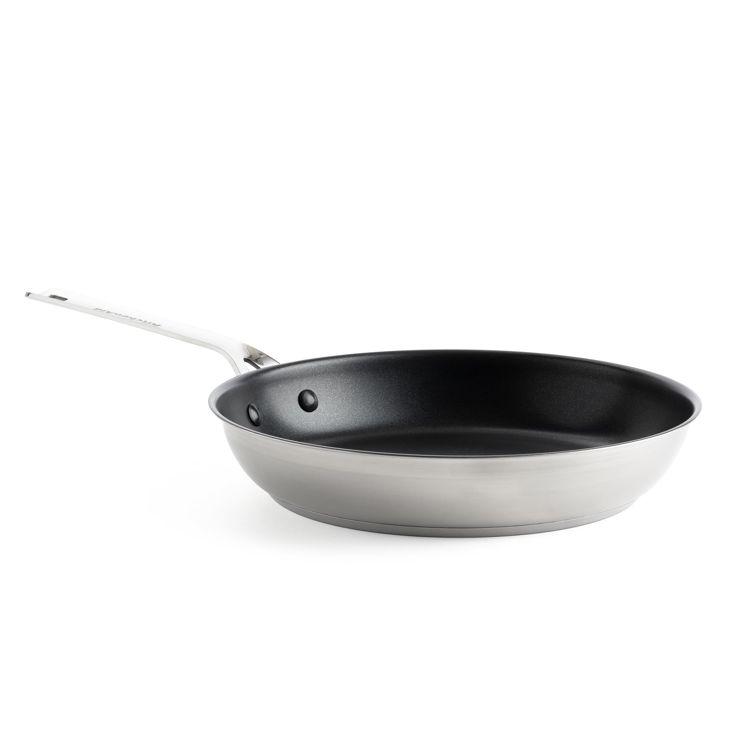 KitchenAid Stainless Steel PFAS-Free Healthy Ceramic Non-Stick 28 cm Frying Pan, Clad, Induction, Oven Safe, Silver