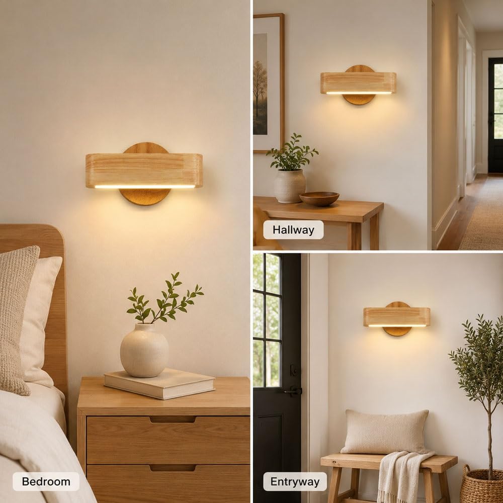 Lampada da Parete a LED con Interruttore, Applique da Comodino, faretto a Incasso, Applique Regolabili per Camera da Letto, Soggiorno, Hotel