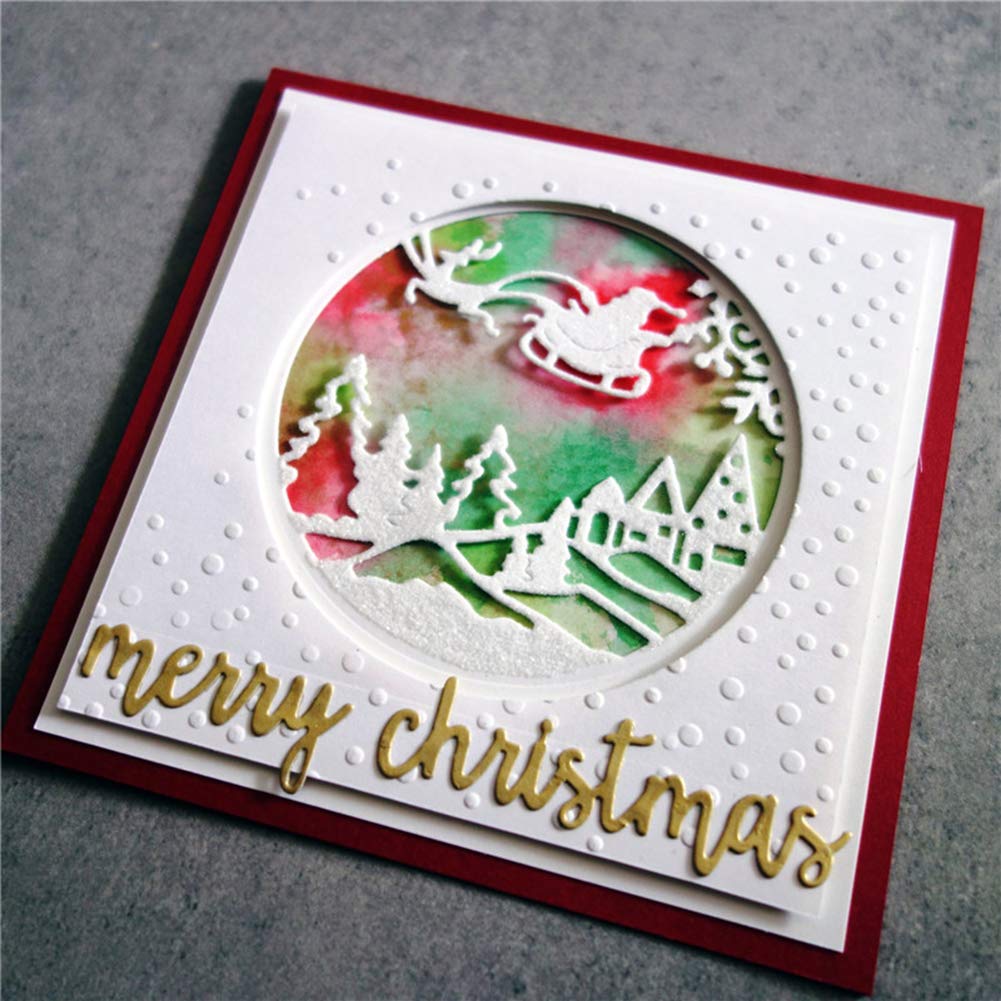 Fustelle Metalliche A Forma Di Slitta Di Natale - Per Scrapbooking E Biglietti Auguri, 10,3x12,2 Cm - 3
