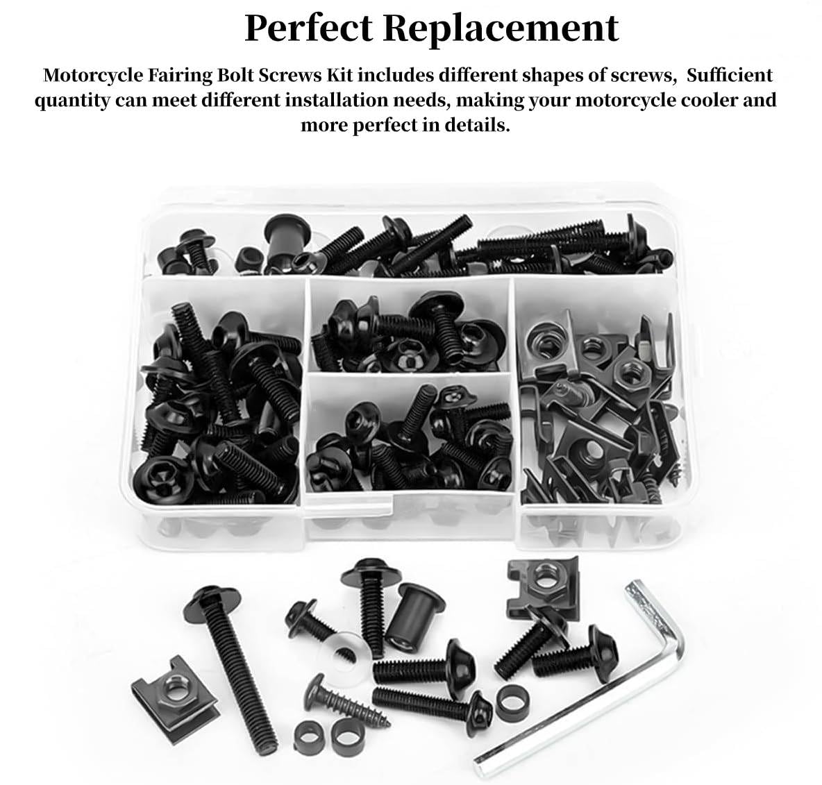 Motorrad Verkleidungsschrauben Für XMAX250 XMAX300 XMAX400 195Pcs Motorrad Verkleidung Windschutzscheibe M5 M6 Aluminium Schrauben Schrauben Kit Mutter Clips
