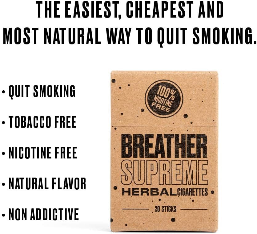 Herbal Cigarettes - Tobacco and Nicotine Free 4 Packs 80 Smokes : Health & Household