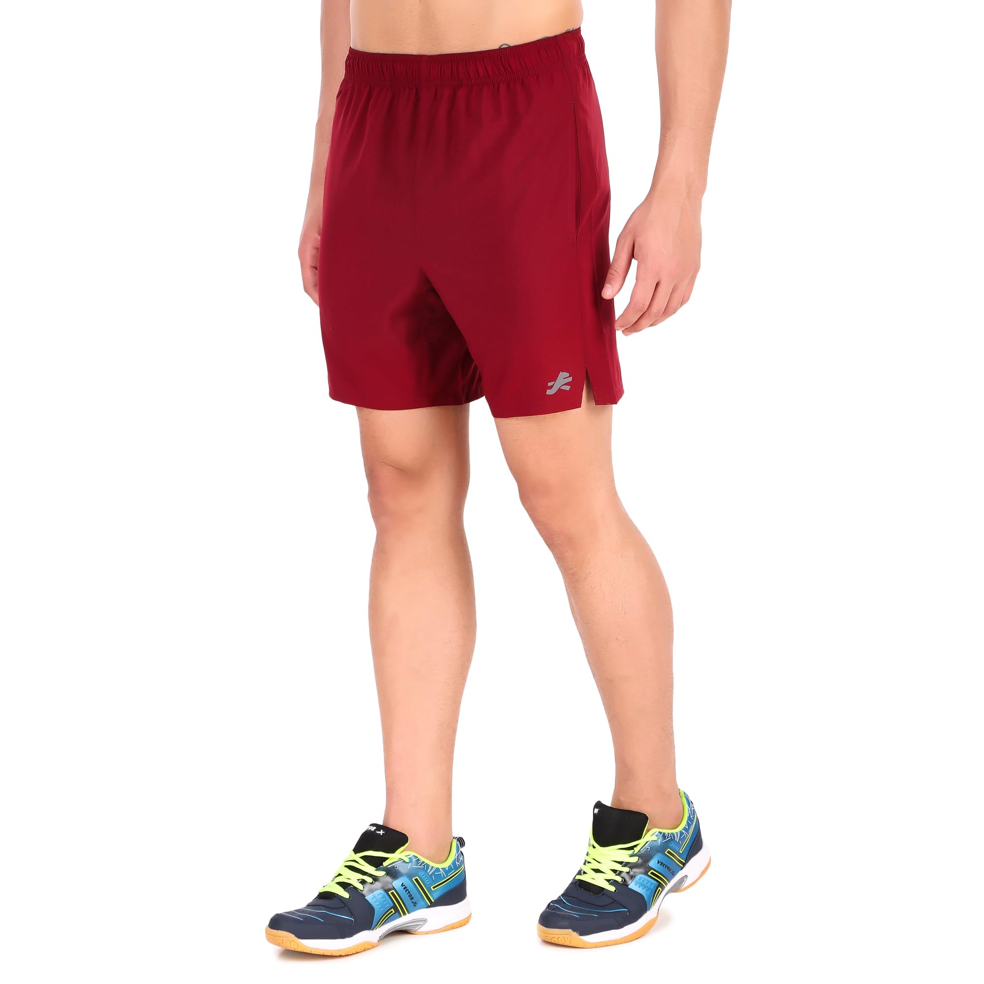 Redesign Men's Sports Shorts for Gym, Running, Badminton, Tennis, Basketball, Training, Football, Cyling (Black) (Large, Maroon)