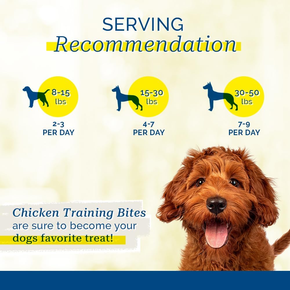 Pet Center, Inc Chicken Training Bites for Dogs - 100% Natural Dog Treats - Premium Quality, Single Ingredient Chicken Dog Training Treats - Sourced and Made in The USA - Irresistible Flavor - 8 oz