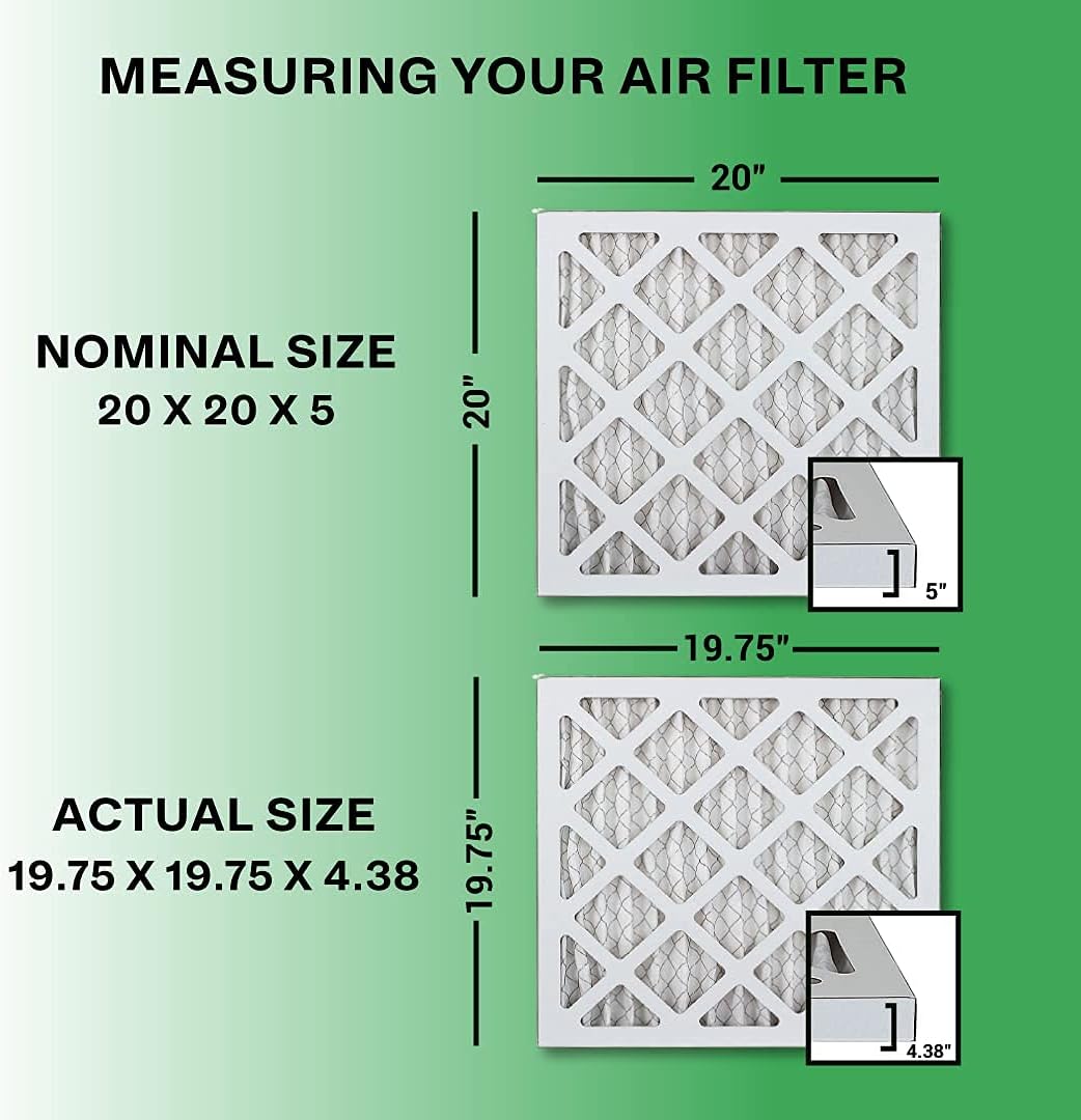 Up To 40% OFF Filterbuy 20x20x5 Air Filter MERV 11, Pleated Replacement HVAC AC Furnace Filter for Honeywell Return Grille FC40R1003 (Actual Size: 19.75 x 19.75 x 4.38)