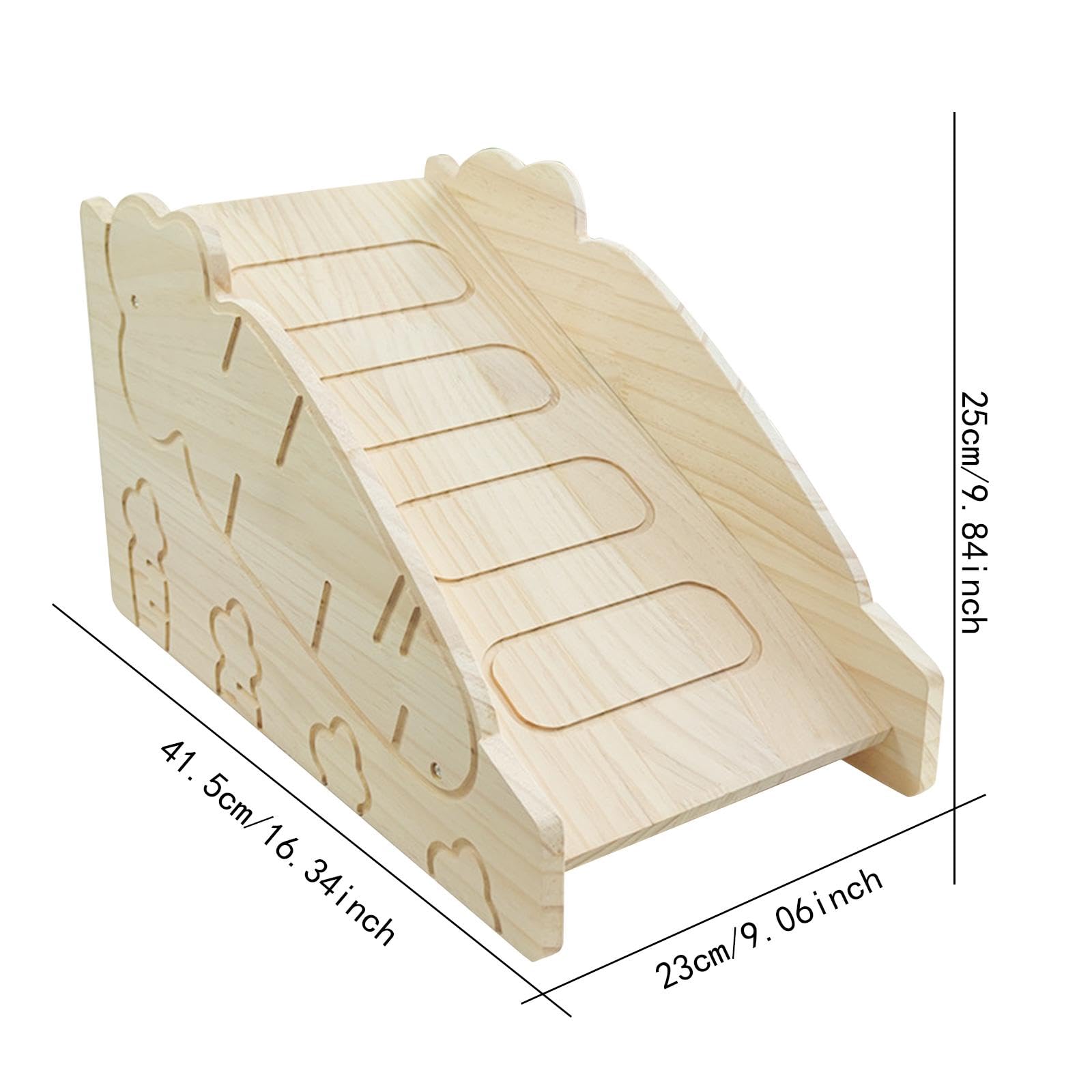 Nido para Dormir de Madera, Refugio para hámsteres y Conejos, Juguete Interactivo, Style H