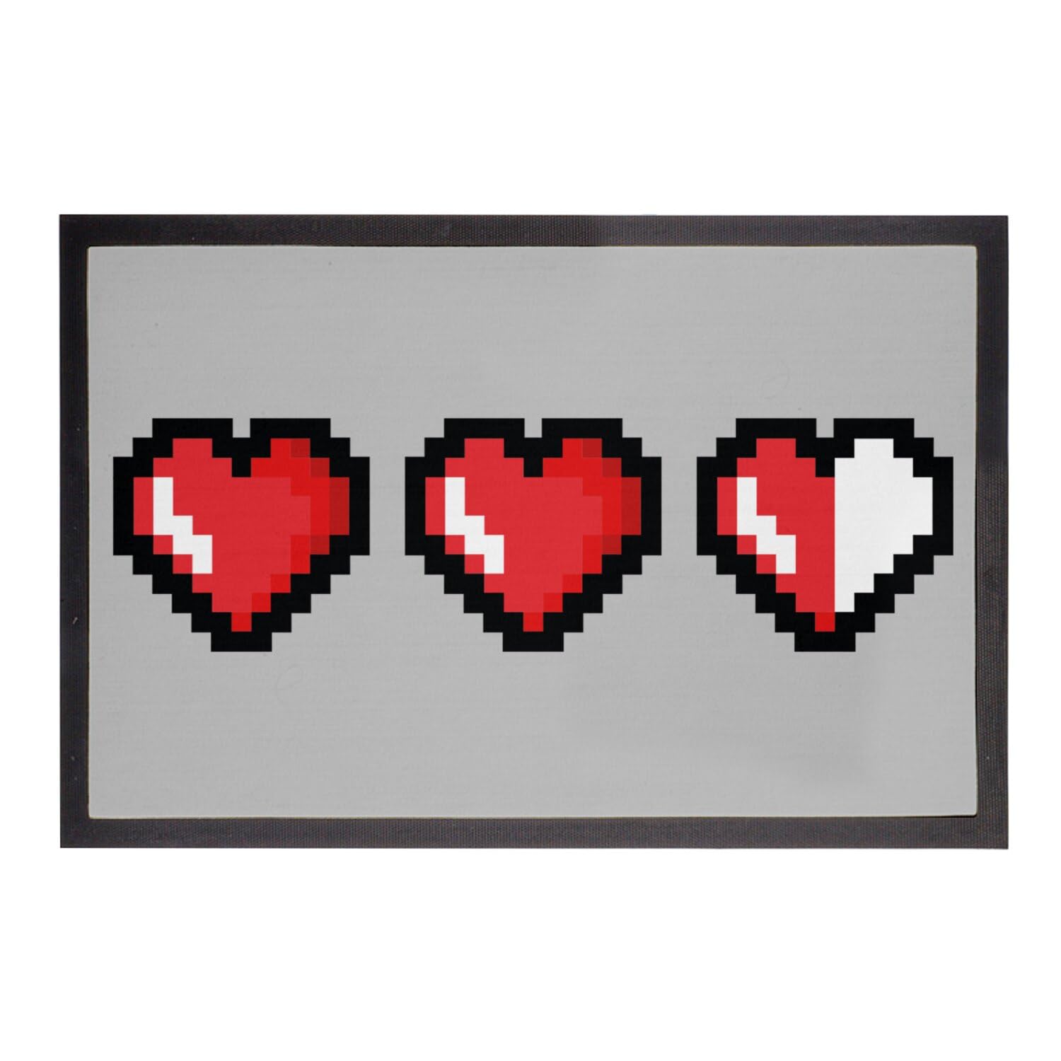 Idée Cadeau Geek Paillasson Gris Jeux Vidéo Arcade Retro 60x40
