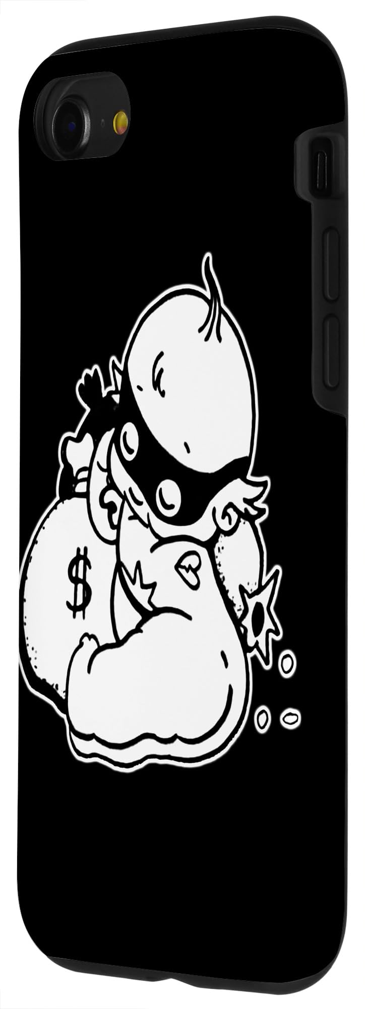 iPhone SE (2020) / 7 / 8 Kewpie Baby Bank Robber Blackwork Case - Image 2