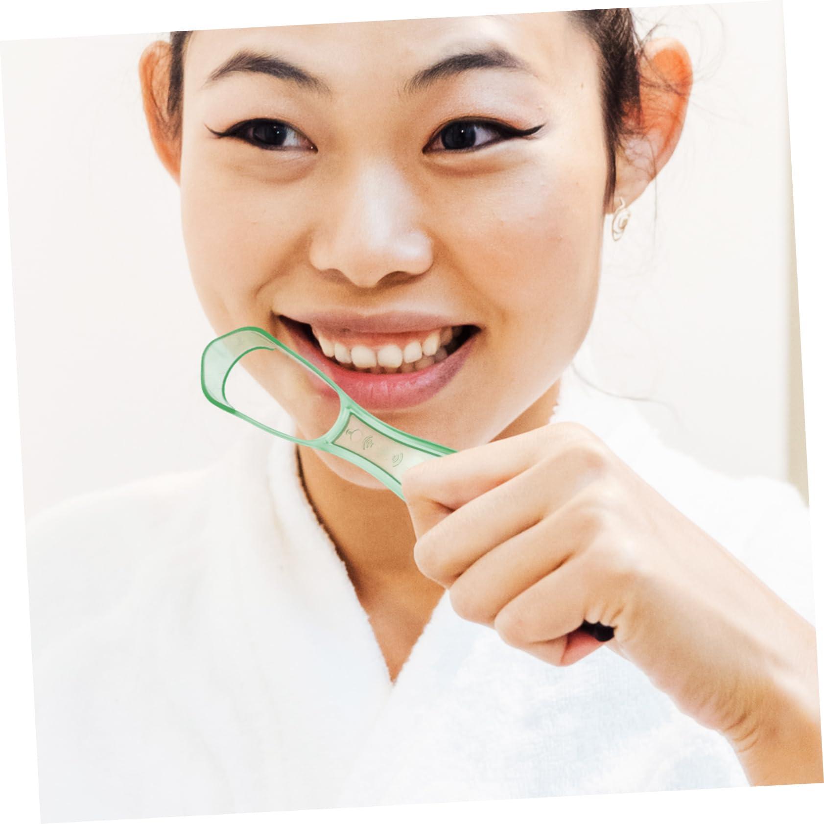 minkissy 60 Pz raschietto per lingua per l'igiene orale tongue scraper raschietto lingua raschietto per il rivestimento della lingua raschiare la lingua pulitore di lingua domestico Palmare