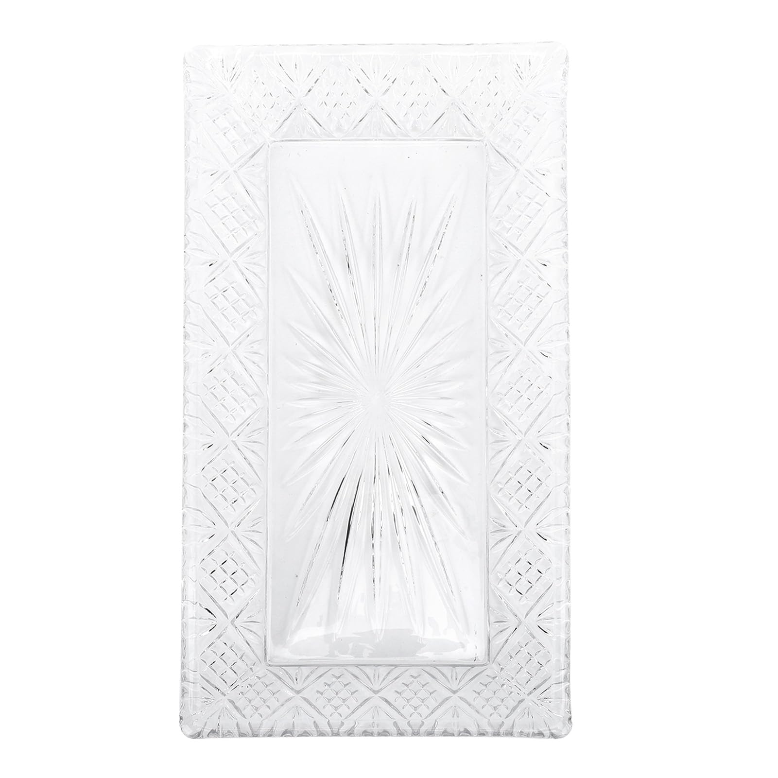 Bandeja de Vidrio para Servir, Fuente Rectangular con Amplia Capacidad para Cenas, Buffets y Navidad