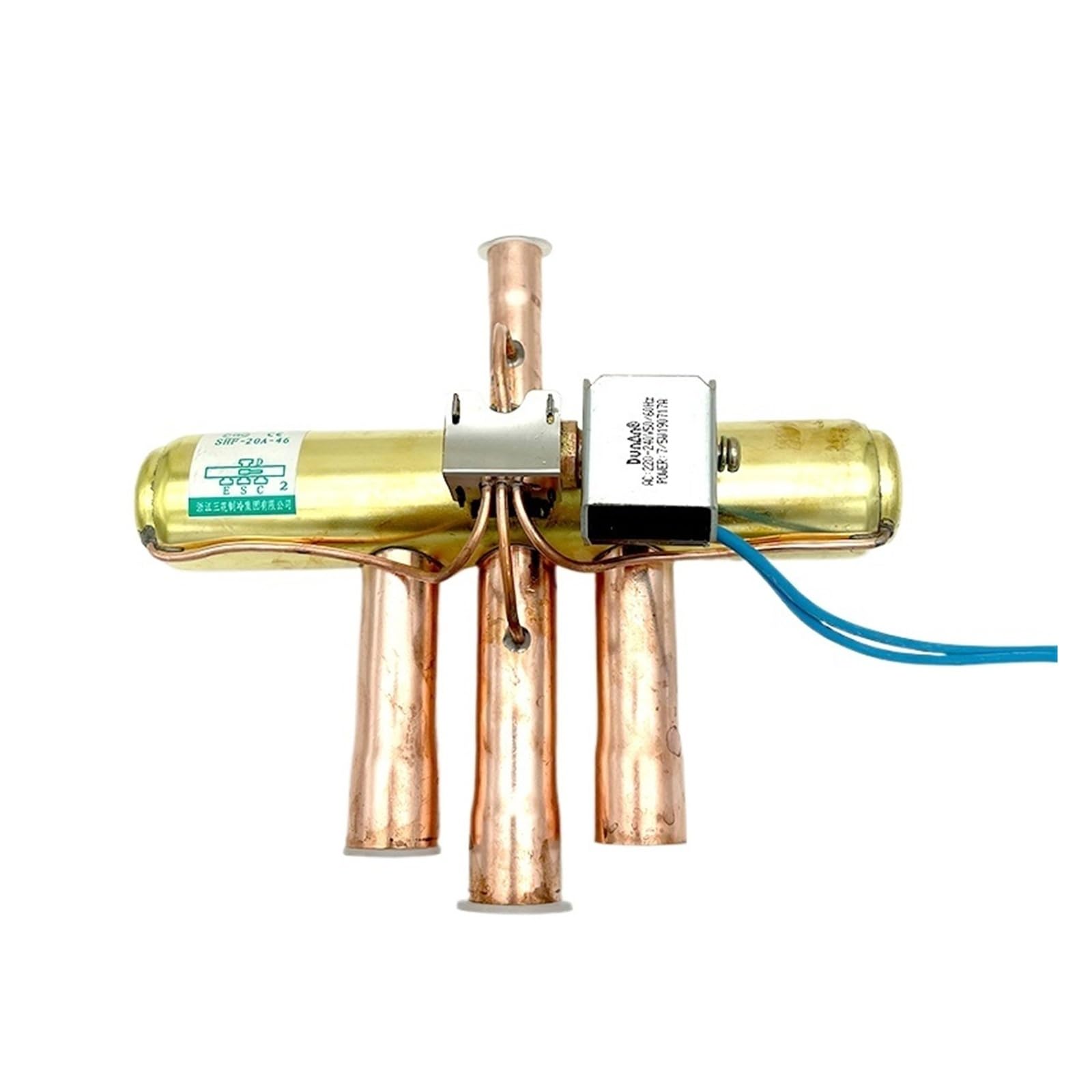 Genterun 5P With Coil Air Conditioner Four-Way Reversing Valve 1P1.5p3p5p10p20p Air Conditioner Four-Way Valve Solenoid Valve Coil(5P With Coil)