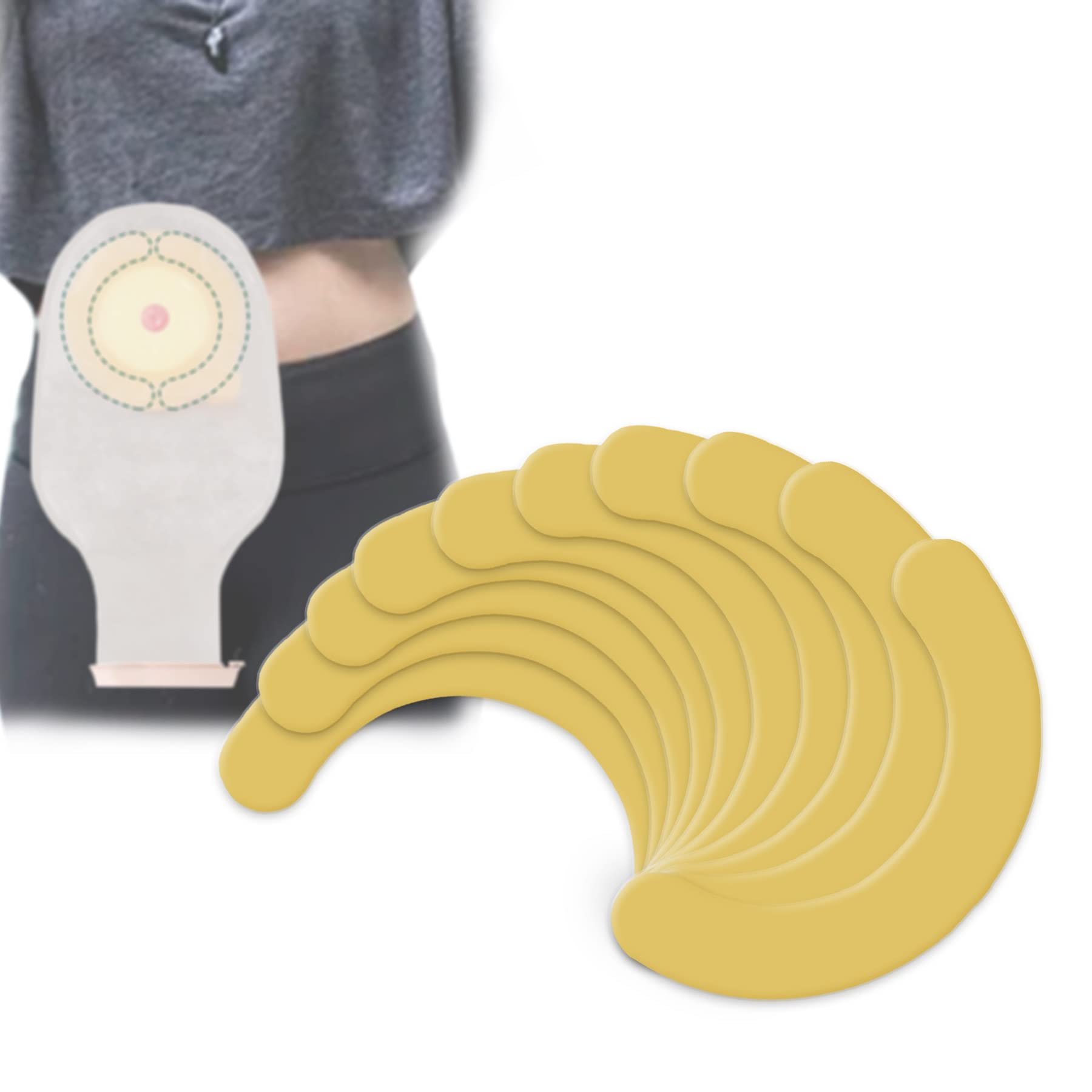 Hydrocolloid Skin Barrier Strips, Waterproof Medical-Grade Barrier Strips, Leak-Proof Seal Extenders for Colostomy Stoma Bags – Universal, Works for All Bag Type, Ostomy Suppliess – 20 Count