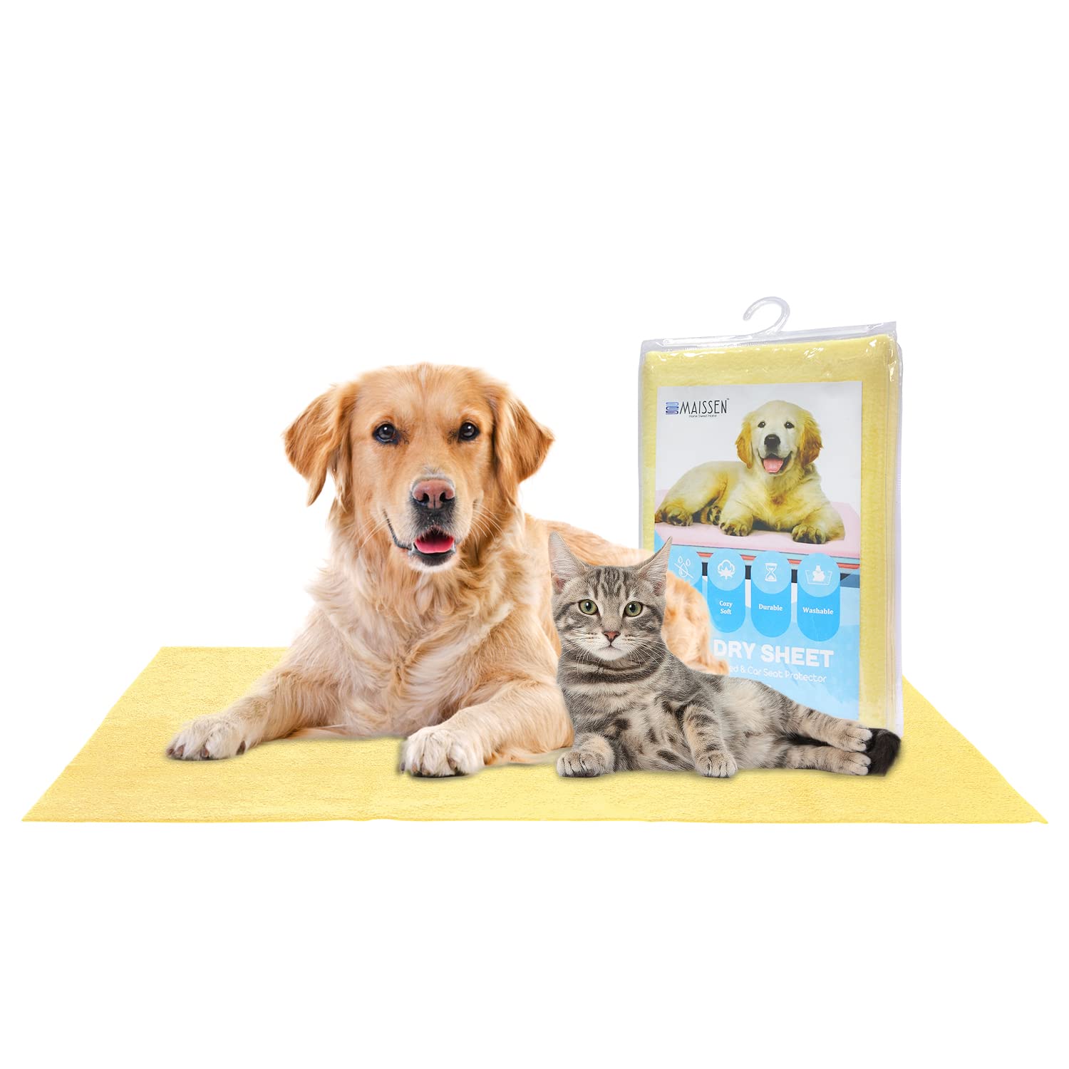 Maissen Pet Dry Sheet, Cats and Dogs Reusable Pee Pad for Training and Hygiene (Large) (B08QMBW799) Amazon Price History, Amazon Price Tracker