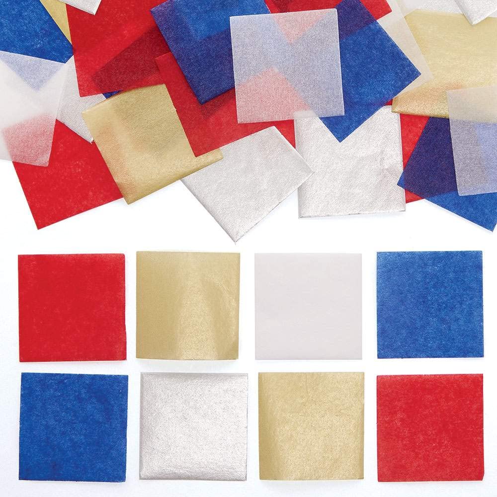 Baker Ross PJ114 Red White and Blue Tissue Paper Squares - Pack of 4000, Craft Supplies, Paper Craft
