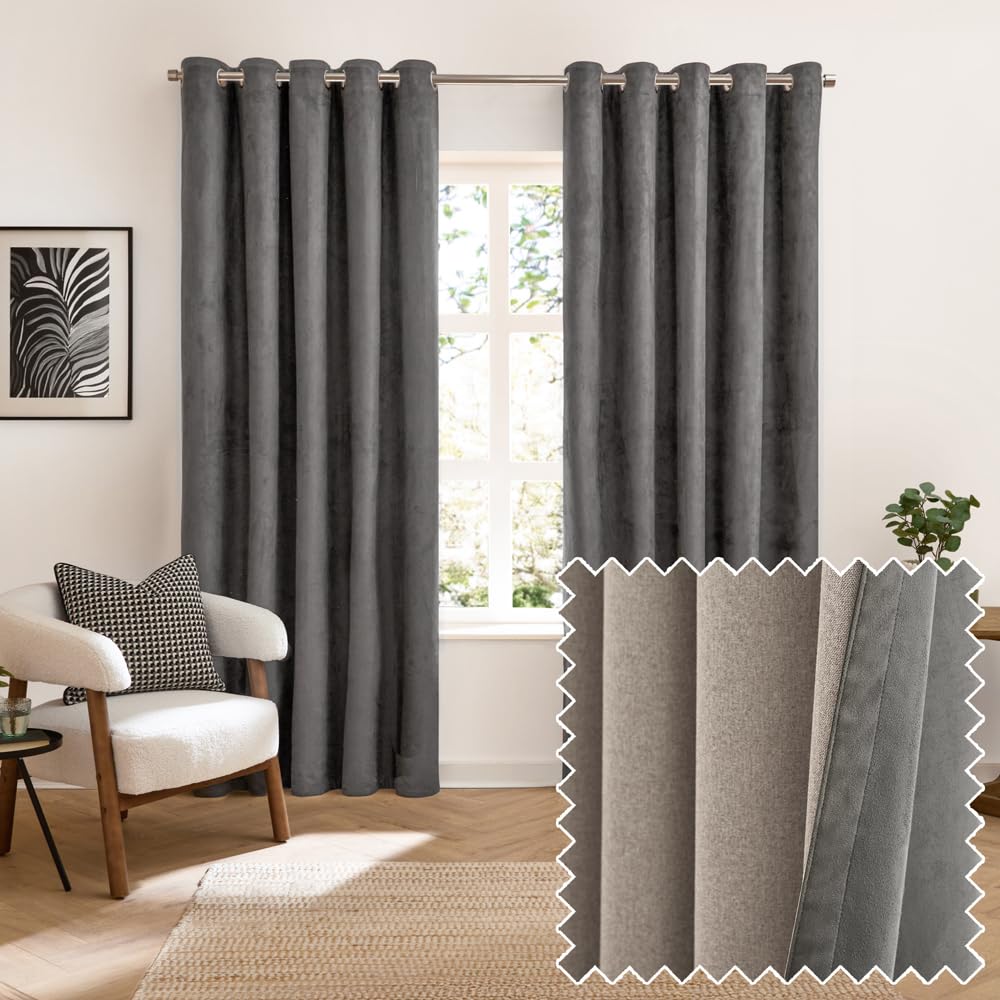 Furn Verso Blackout Eyelet Curtains