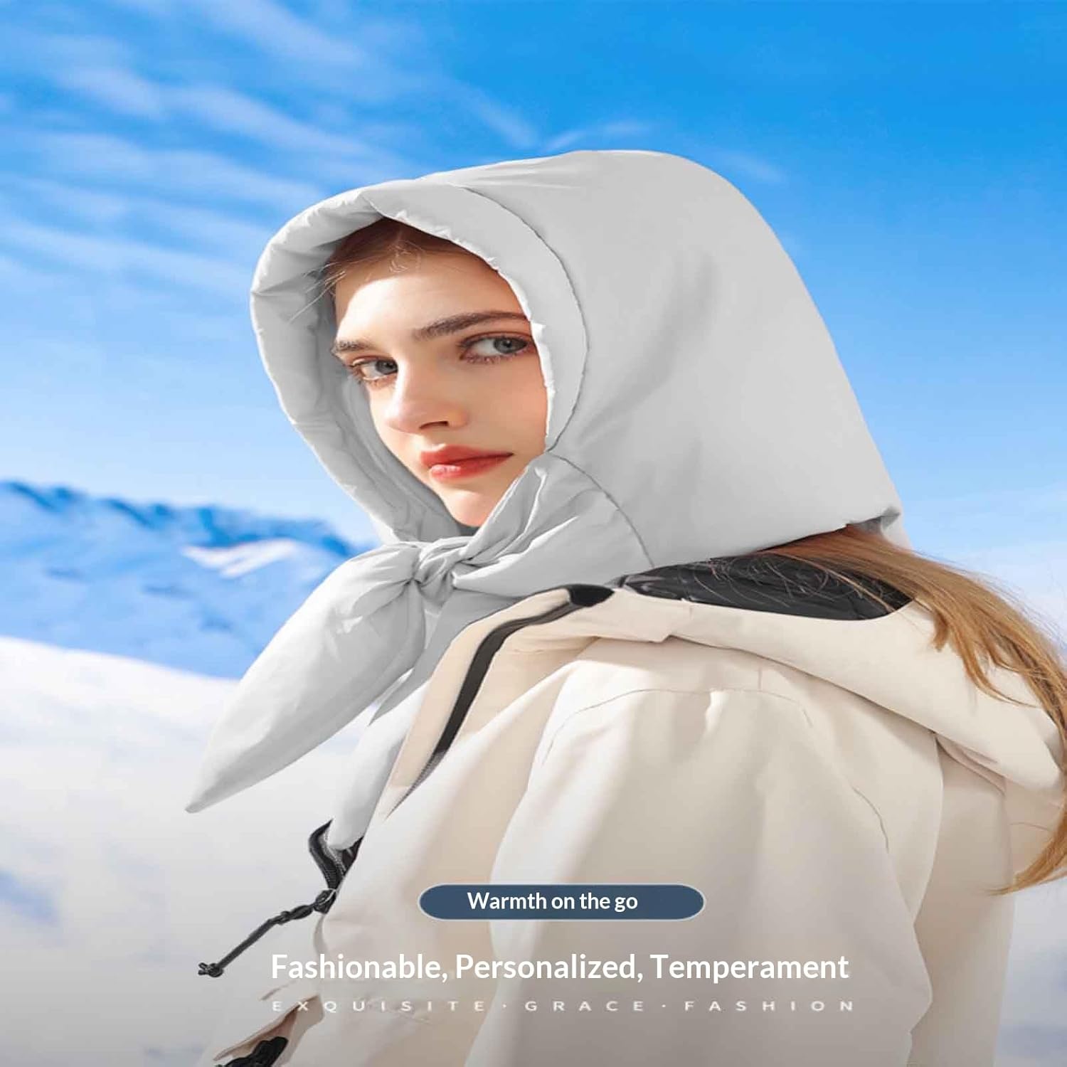 Women Winter Balaclava Hat Windproof Hooded Scarf Warm Skull Cap Beanie Hat Earflap Ski Mask Trapper Lei Feng hat