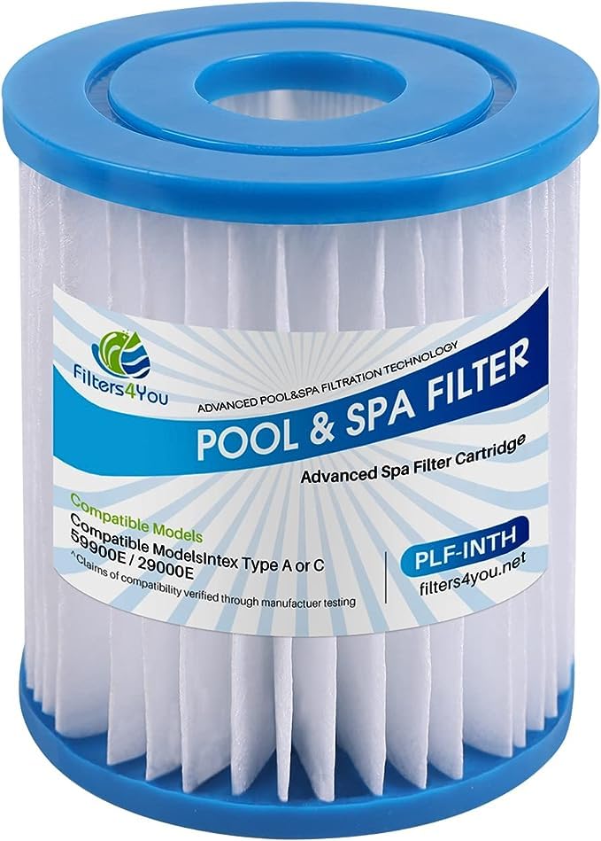 Filters4you- F4Y- PLF-INTH Pool Filter Replacement for 28111, 28111CA, 28111EH, 28121, 28121EH, 28125EH, 28201, 28201EH, 28601EG, 28701EH, for Filter Pumps 28601/28602 Filter Cartridges (Pack of 2)