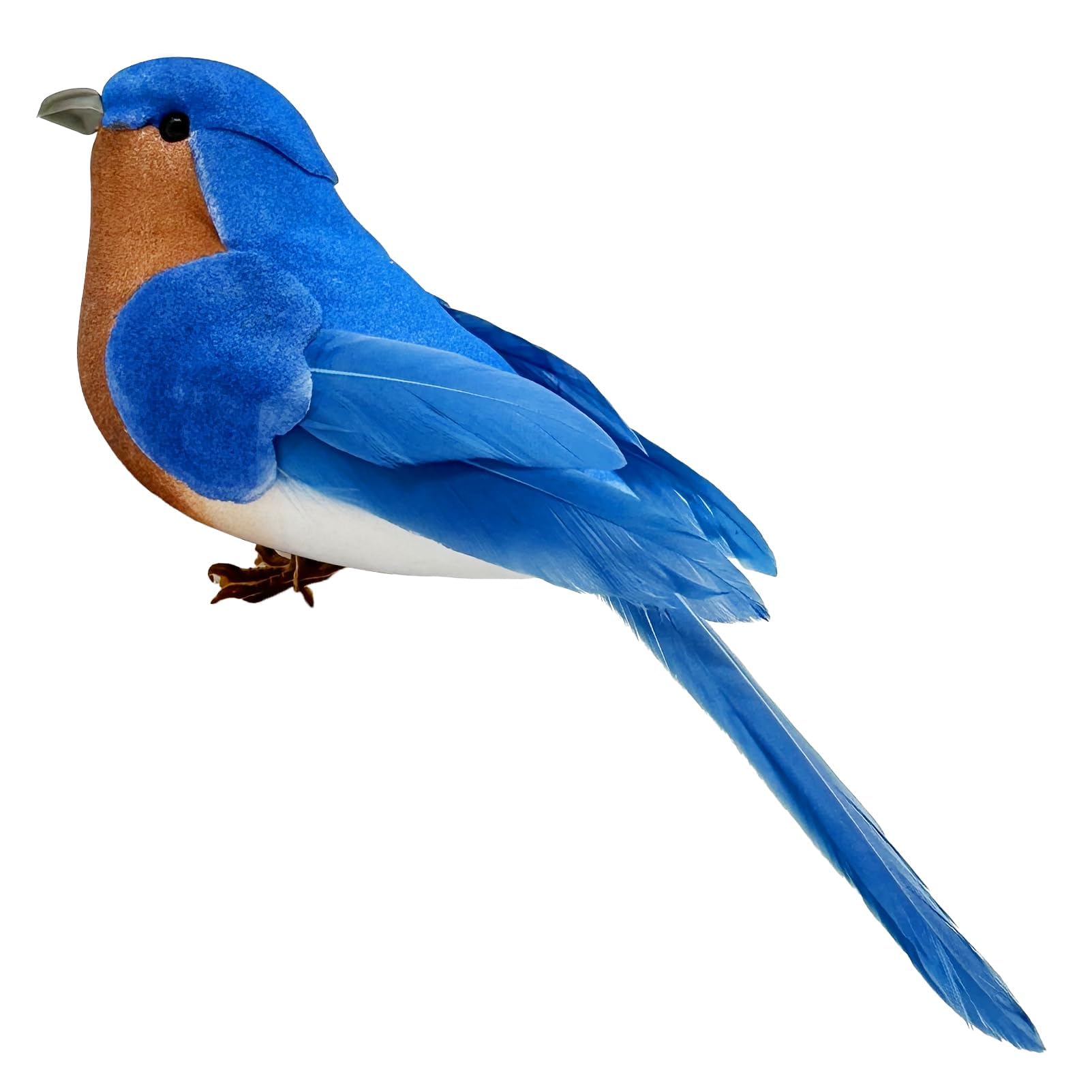Blue Birds Realistic Artificial Birds Ornaments Feathered Bird Model for Decoration Arts & Crafts Photo Props Floral Arrangements Home Decor Figurines