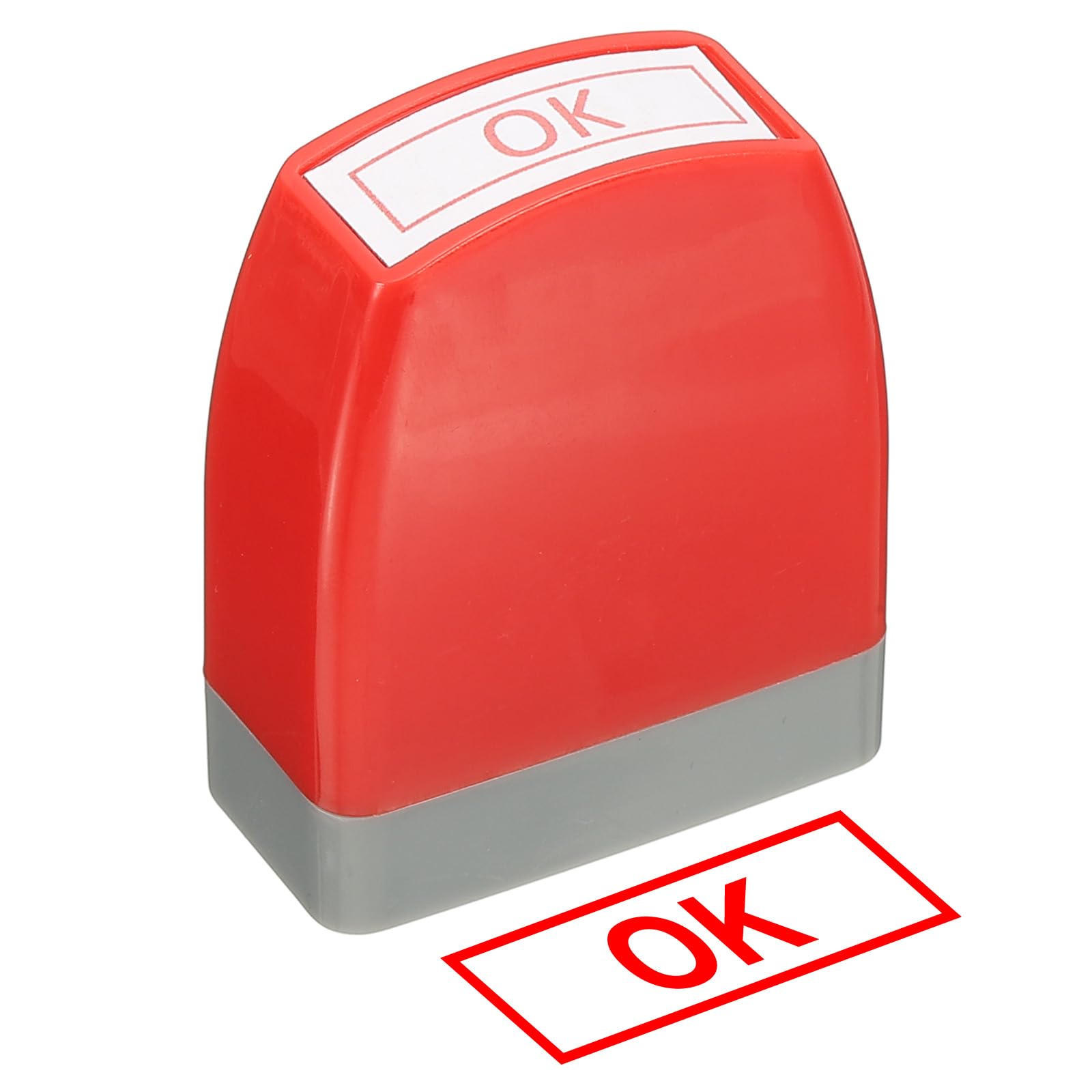 PATIKIL OK Notice Stamp Self Inking, Red Ink Office Pre Inked Message Stamp for Business, Red — image 1