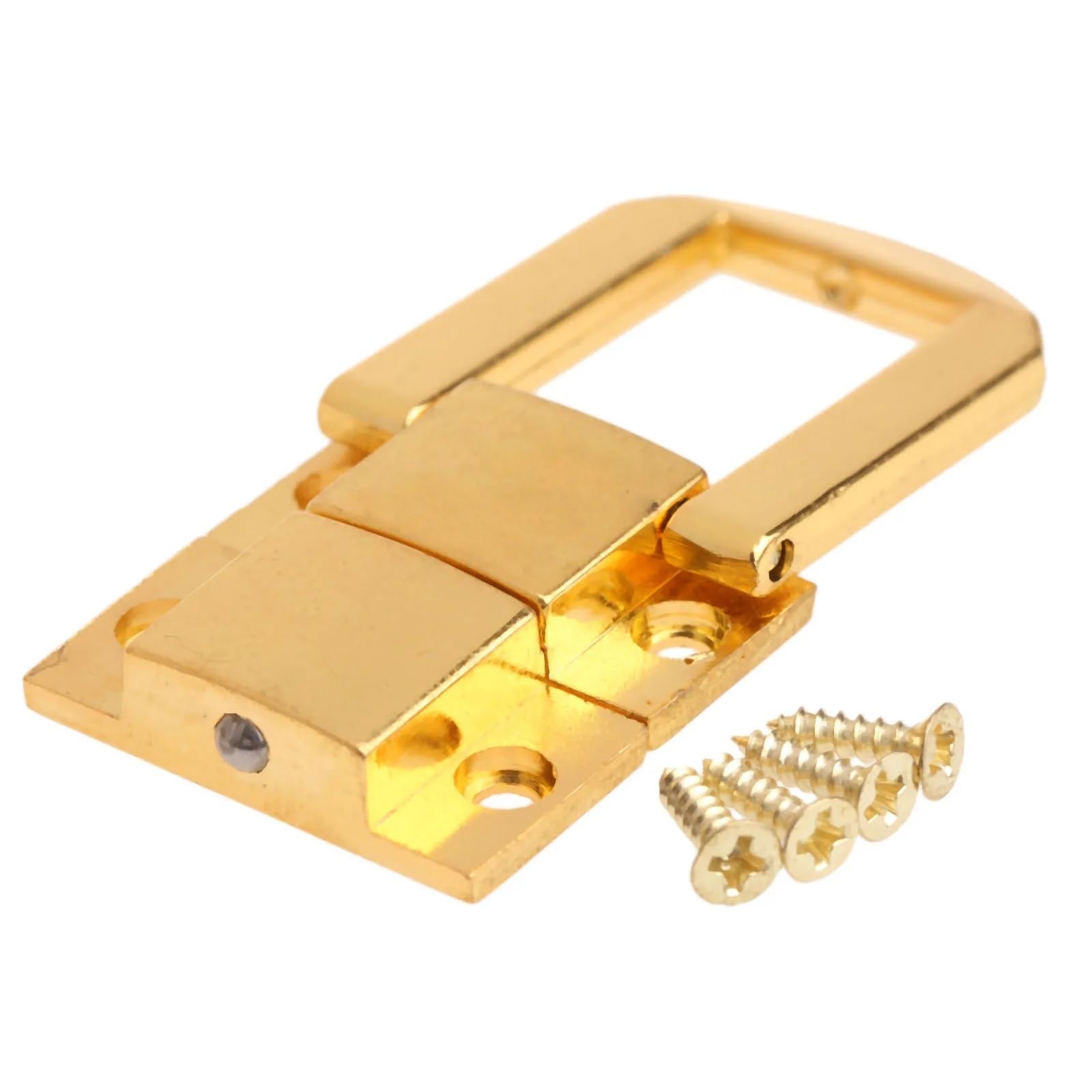 Zwcshuu Gold Padlock Latch 30X24mm Antique Box Hasps Metal Lock Catch Latches For Jewelry Chest Suitcase Buckle Clasp Vintage Hardware Bronze/Gold(Gold)